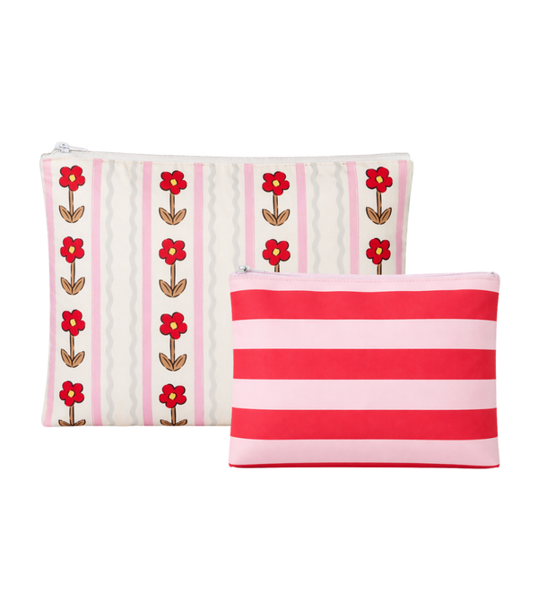 Poppy Stripe Sunnlie Pouch