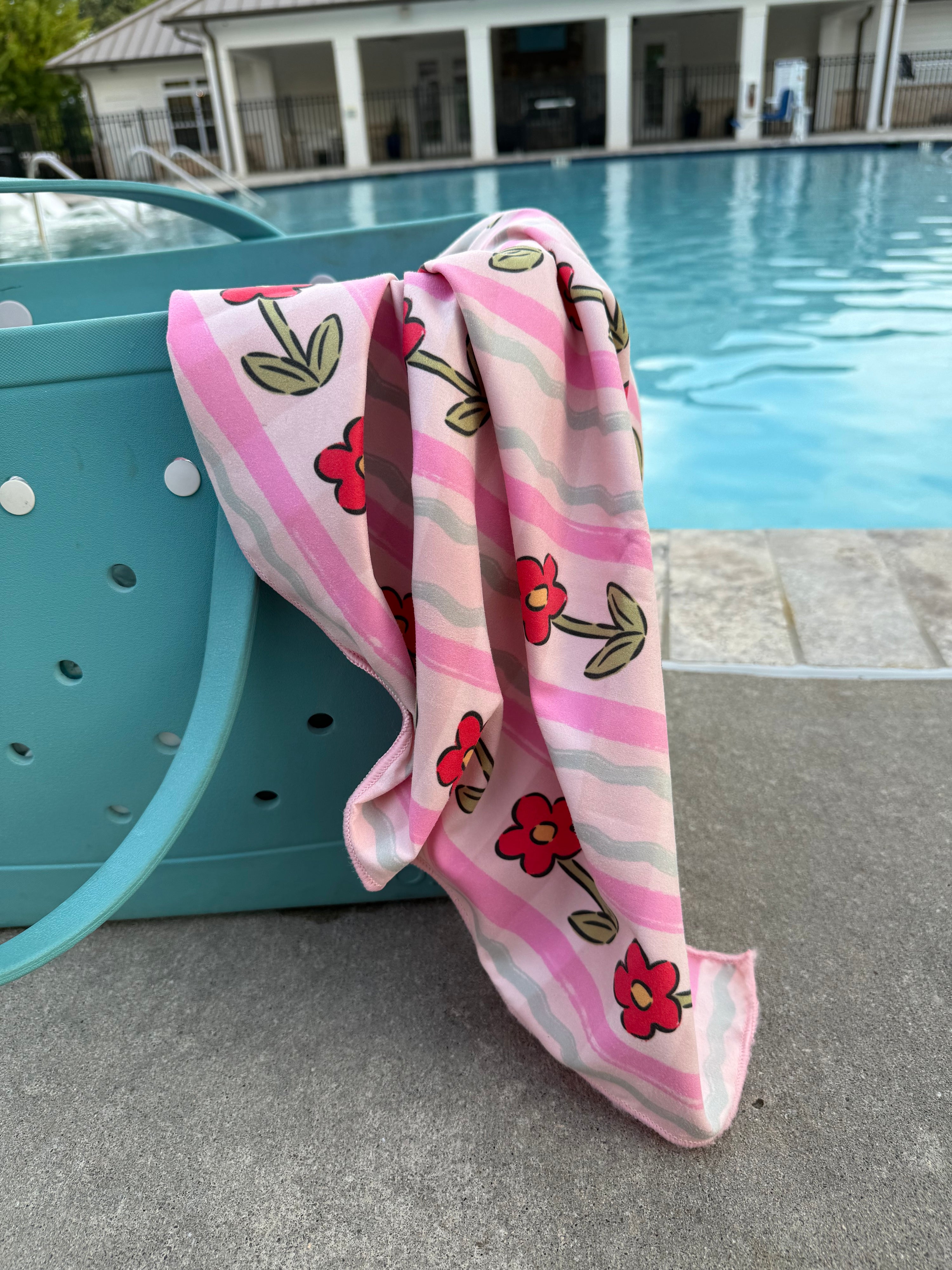 Poppy Stripe Quick Dry Towel